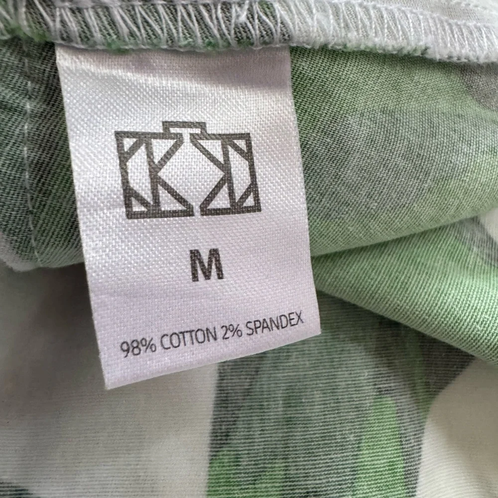 Katie Kime White Skirt with Green Leaf Print - Picture 3 of 14